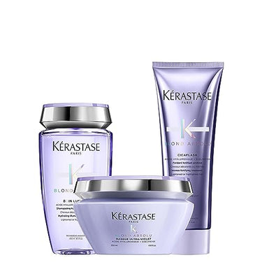Kérastase, Blond Absolu, Pflegeroutine mit Shampoo, Anti-Gelbstich Haarmaske und Haarspülung für blondiertes oder natürlich blondes Haar, Mit Hyaluronsäure im Sale